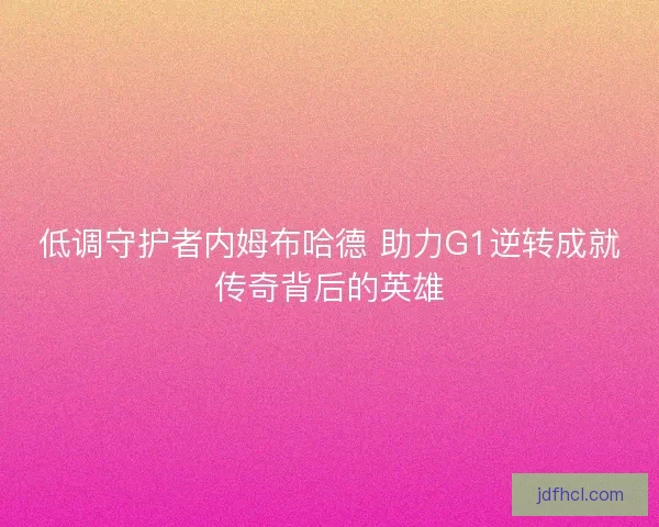 低调守护者内姆布哈德 助力G1逆转成就传奇背后的英雄