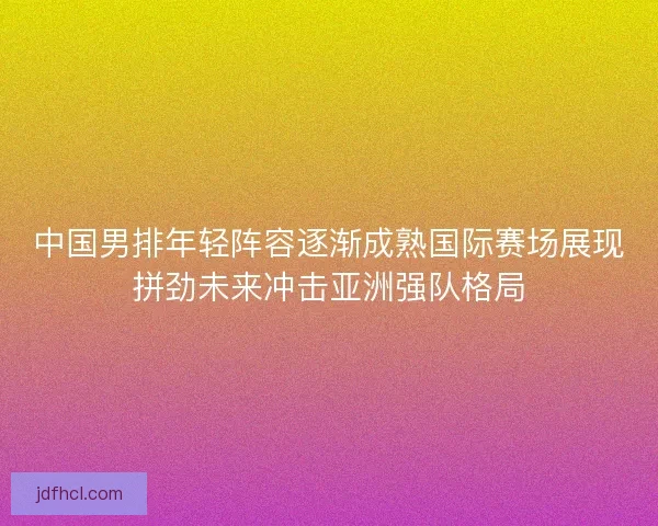 中国男排年轻阵容逐渐成熟国际赛场展现拼劲未来冲击亚洲强队格局 中国男排年轻阵容逐渐成熟国际赛场展现拼劲未来冲击亚洲强队格局